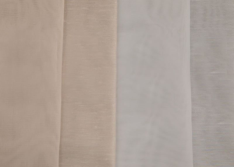 Tissu de rideau - voile beige foncé