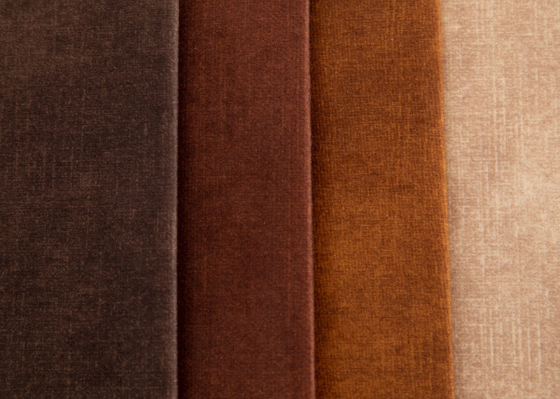 Tissu en velours géométrique pour rembourrage - Brown | Ciga