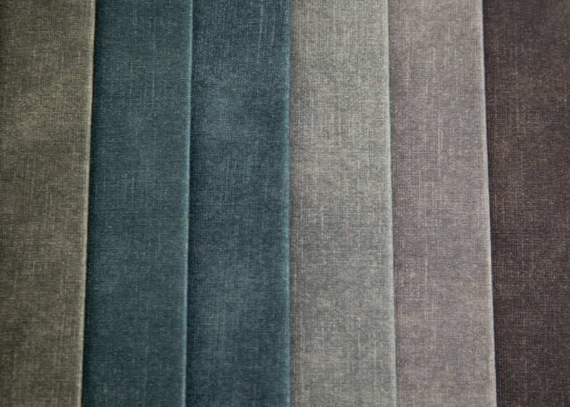 Tissu en velours géométrique pour rembourrage - Bleu pastel | Ciga