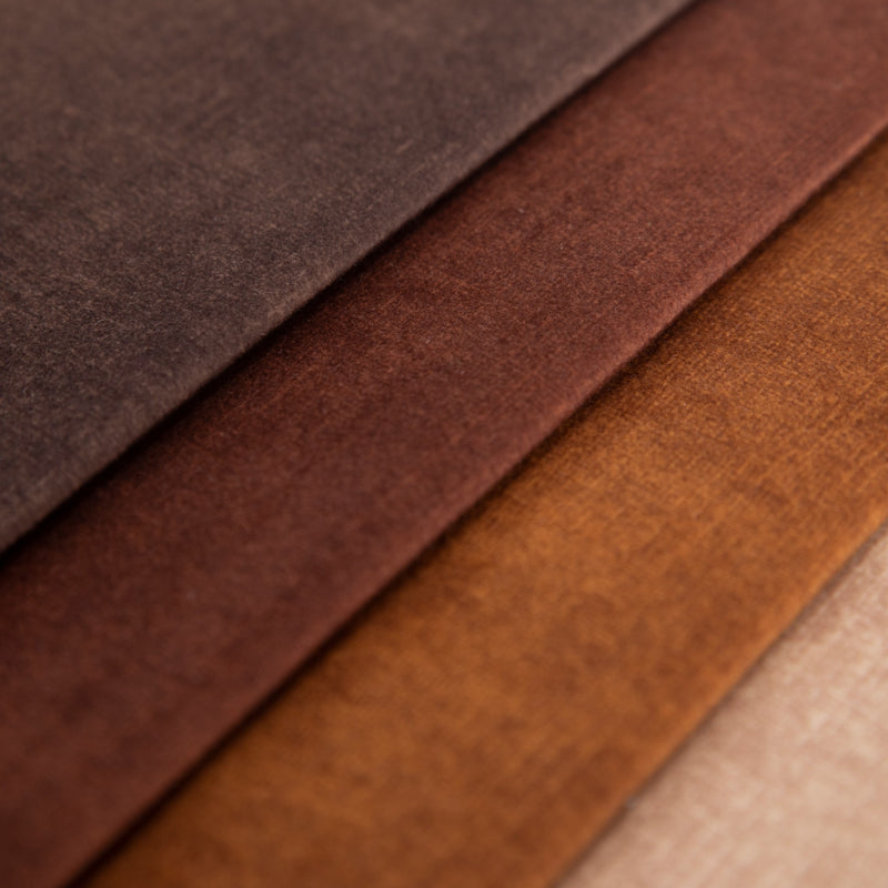 Tissu en velours géométrique pour rembourrage - brun chocolat | Ciga