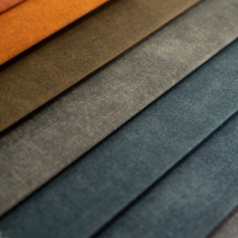 Tissu de velours géométrique pour rembourrage - Bleu émeraude | Ciga