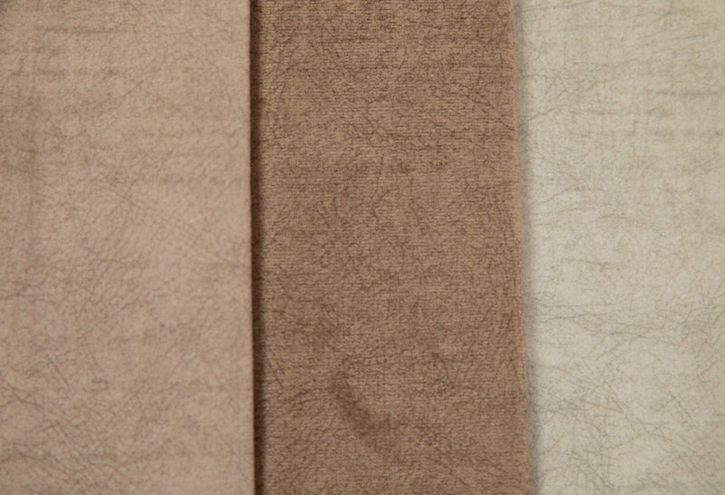 Risque en tissu de tissu en velours - beige foncé | EBRA