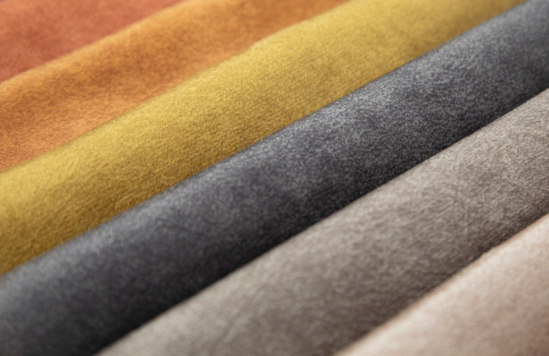 Tissu velours tissu aux canapés de ligne - VIE | Beige sombre